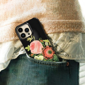 iPhone MagSafe Case Floral iPhone 14 13 Pro, Xs Max, 11 Vintage Bouquet Aesthetic iPhone 12 Mini, SE, 15 Plus Case Galaxy S23 Ultra CMG-BOQ image 6