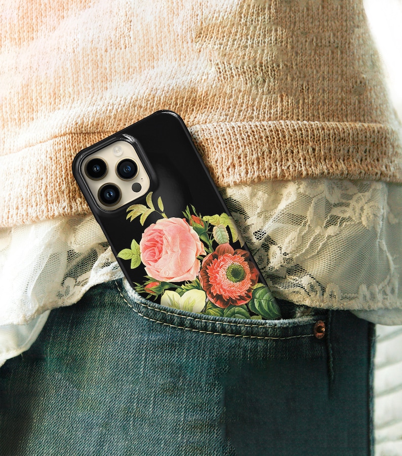 iPhone MagSafe Case Floral iPhone 14 13 Pro, Xs Max, 11 Vintage Bouquet Aesthetic iPhone 12 Mini, SE, 15 Plus Case Galaxy S23 Ultra CMG-BOQ image 6