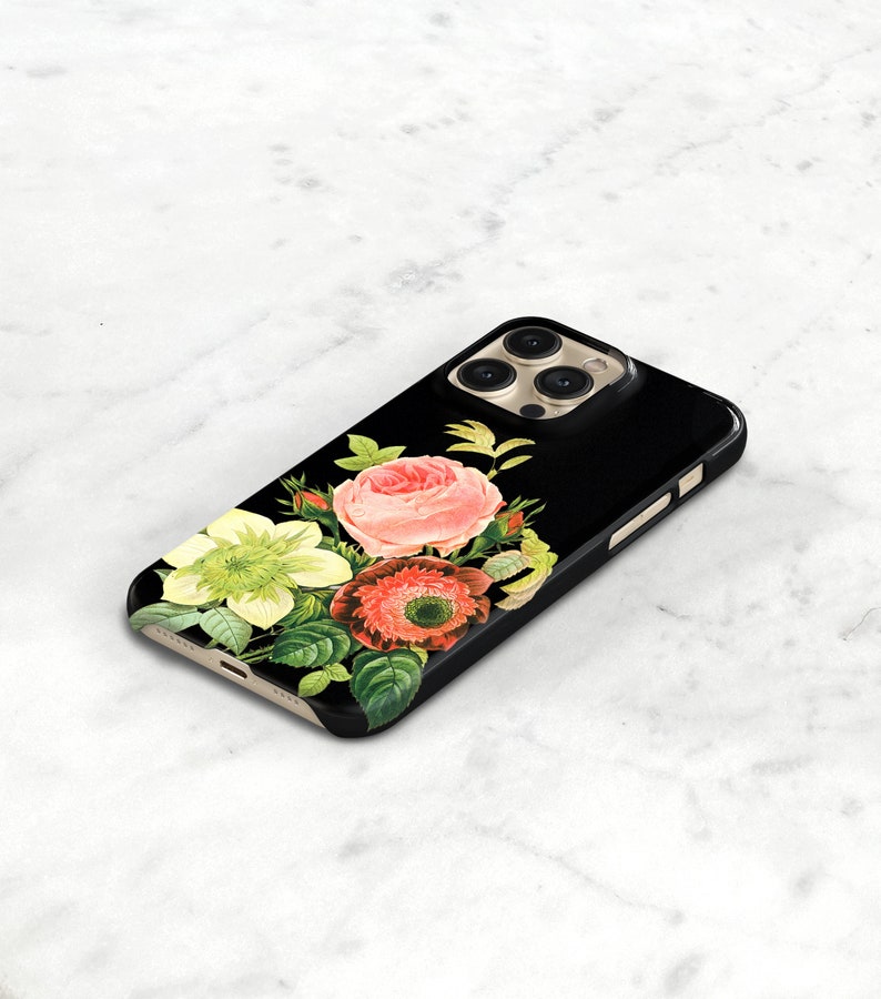 iPhone MagSafe Case Floral iPhone 14 13 Pro, Xs Max, 11 Vintage Bouquet Aesthetic iPhone 12 Mini, SE, 15 Plus Case Galaxy S23 Ultra CMG-BOQ image 3