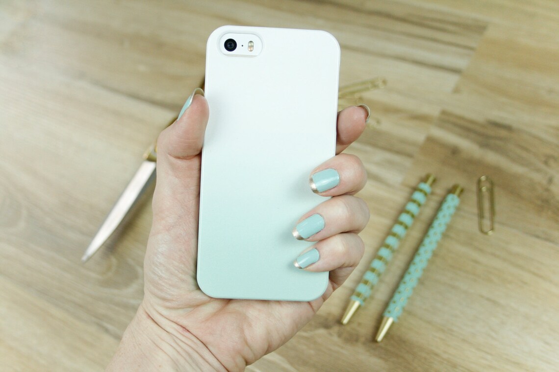 Cell Phone Case Mint Green Ombre iPhone 7 Plus iPhone Xs Etsy
