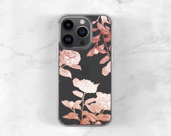 Floral Clear Phone Case iPhone 14 13 12 Mini Flowers 11 Pro Max Samsung Galaxy iPhone Xs Max 8 Plus 15 CC-WCF