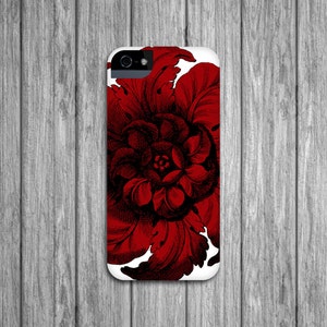 Red Flower iPhone 12 11 15 Case, Floral iPhone SE 2020 Cover, 2nd Generation iPhoneSE, iPhone 11 Pro Max Case Samsung S23 case CMG-FRD image 3