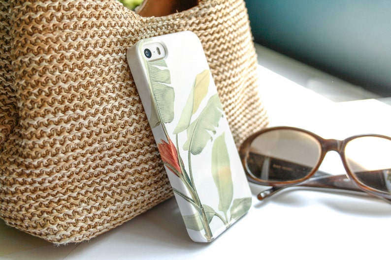 iPhone 13 pro case MagSafe Tropical Print iPhone 12, 14, Xs Max Case Banana Leaf iPhone Xsr Case, Tropical Leaf iPhone 11 Pro CMG-TROPBN image 3