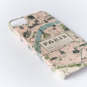 Travel Gift Phone Case Paris Map iPhone 12 11 Pro Case iPhone 15 iPhone SE 2020 Case iPhone 14 Xs Galaxy S23 Plus Vintage Map CMG-MAPPA image 6