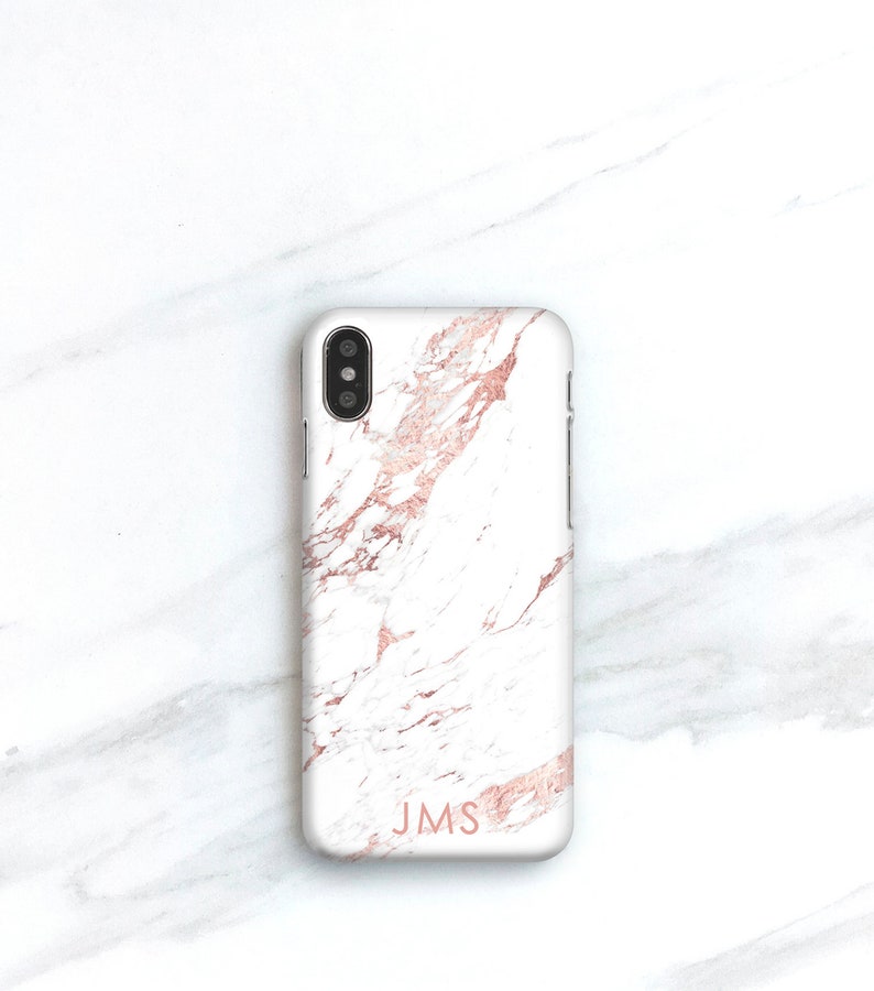 Rose Marble Phone Case iPhone 14 Plus 12 Mini, 13 Pro Max, 11, Xs Max Personalized Monogram Gift CMG-MARRO image 8