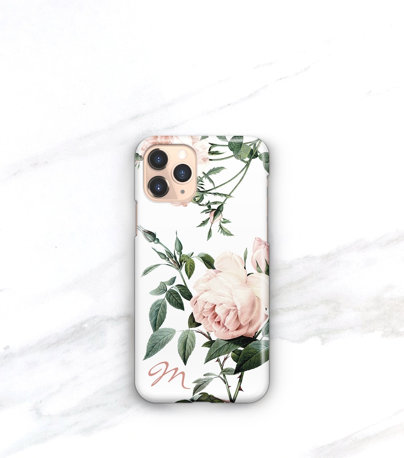 Floral Ring Phone Grip iPhone Case With Stand Pink Rose iPhone 15 14 13 12 Pro Max 11 Personalized Initial Gift for Mom Her CG-RP-RG image 8