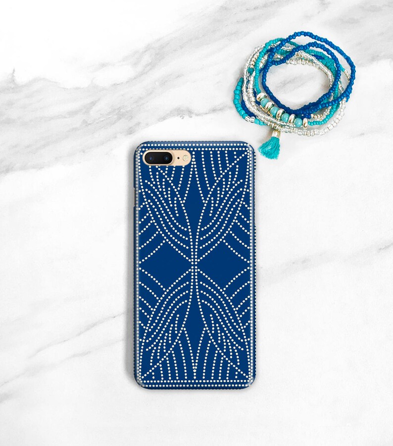IPhone 12 Pro Max Case Boho Dot Pattern 8 Plus Case Indigo ...