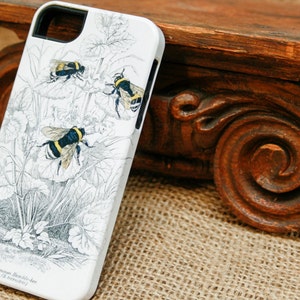 Coque de téléphone botanique Bumblebee pour iPhone 13 12 Mini 11 Pro Max, Xs, SE 2020 Coque pour iPhone 14 15 Galaxy S23 CMG-BEE image 5