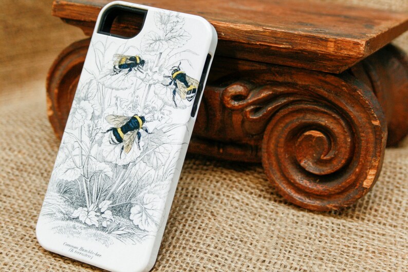 Coque de téléphone botanique Bumblebee pour iPhone 13 12 Mini 11 Pro Max, Xs, SE 2020 Coque pour iPhone 14 15 Galaxy S23 CMG-BEE image 5