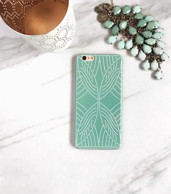 Iphone 11 Pro Max Case Seafoam Green Iphone Xs Case Boho Dot Etsy