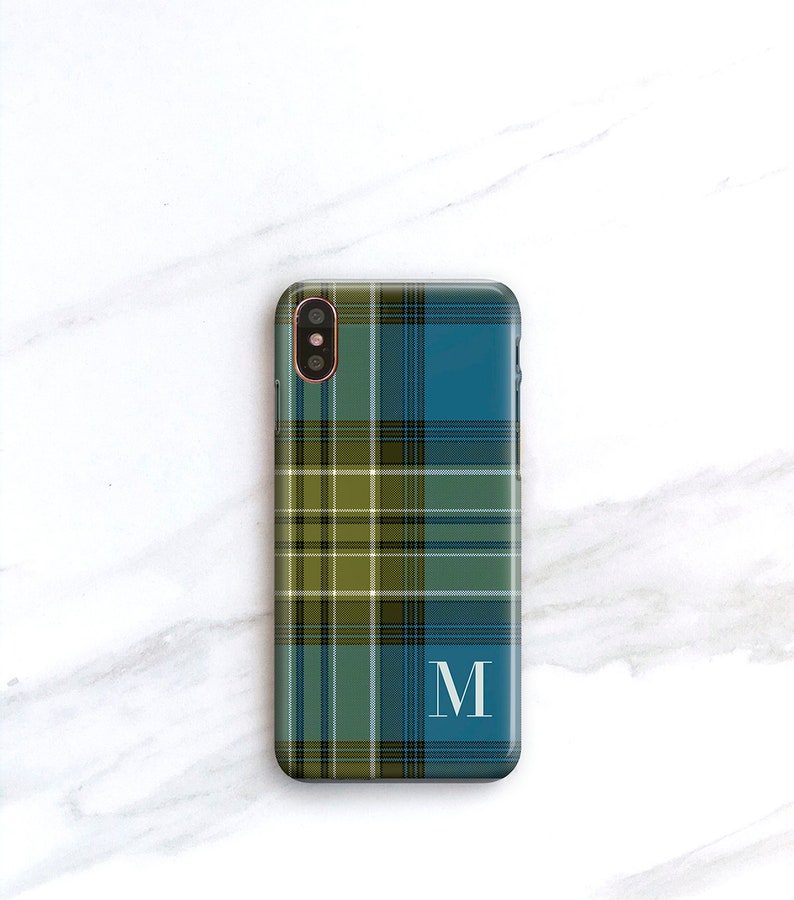 Plaid Iphone 13 Case Iphone 12 Pro Max Monogram Iphone 11 Etsy