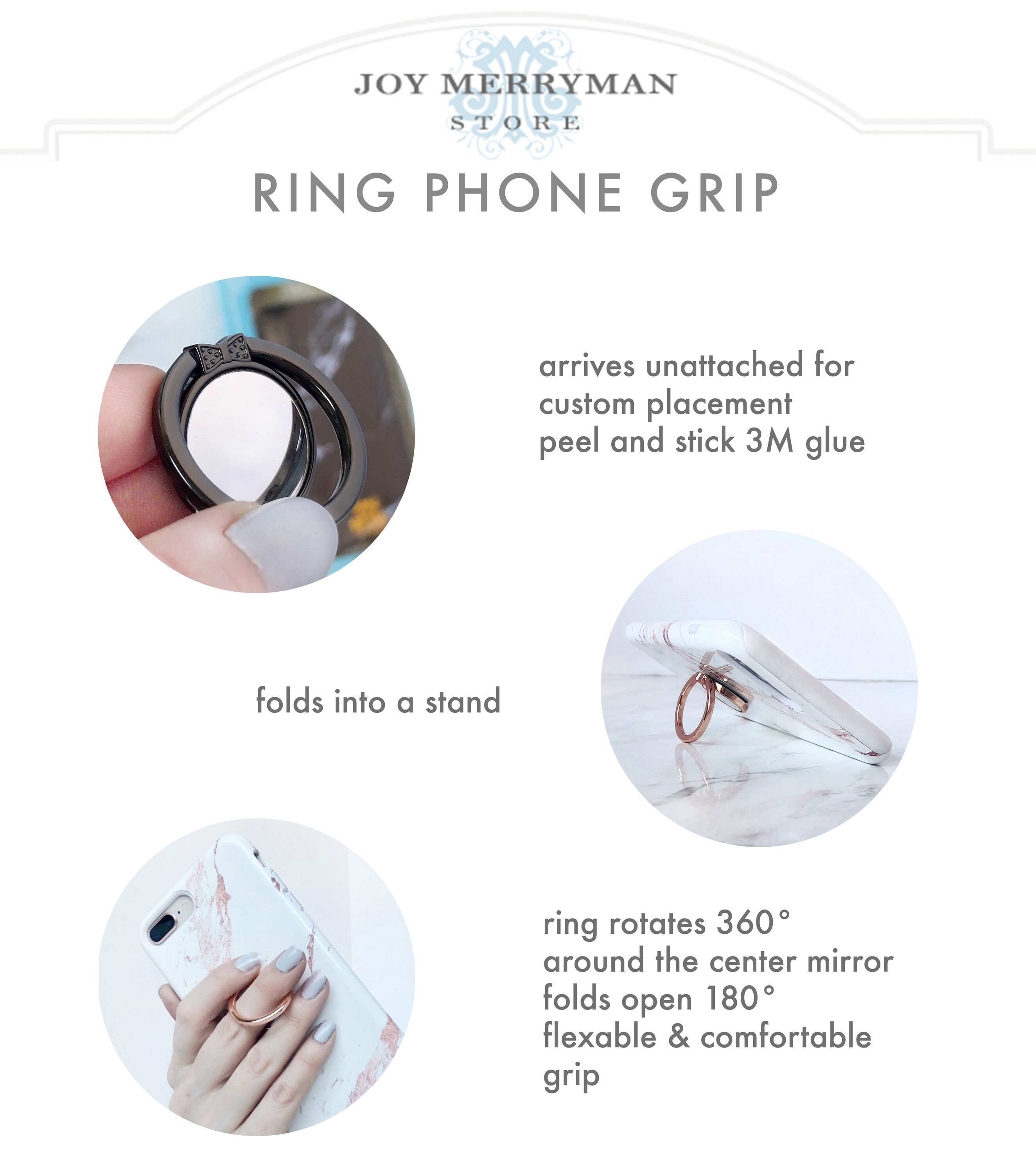 Floral Clear Case and Phone Grip Ring Holder for iPhone or Samsung Galaxy Finger Grip Phone Ring Stand Gold Tan Rose Pattern CC FLT Etsy UK