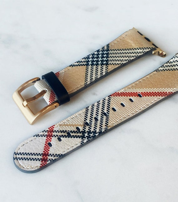 Apple Watch Band Women Classic Camel Plaid 40mm 42mm 44mm 49mm Ultra 41mm 45mm Luxury Aesthetic Nova Check Series 10 9 8 7 6 5 SE WB-PLNC