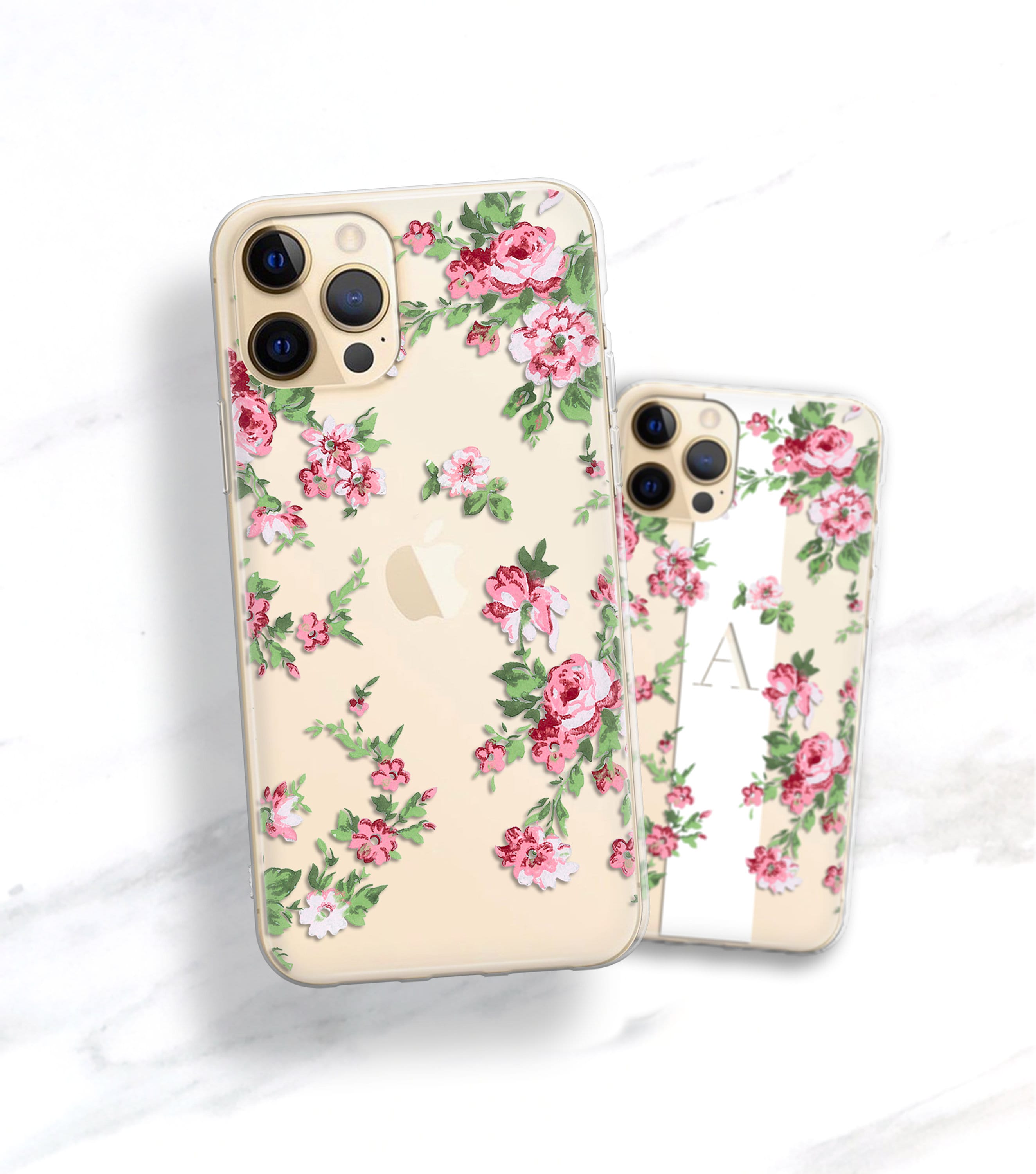 Luxury Rose Flower Cover Glitter Gold Line Square Phone Case For iPhone 15  PRO MAX 14 PRO 13 Pro Max 11 12 Pro MAX XS XR 7 8 15