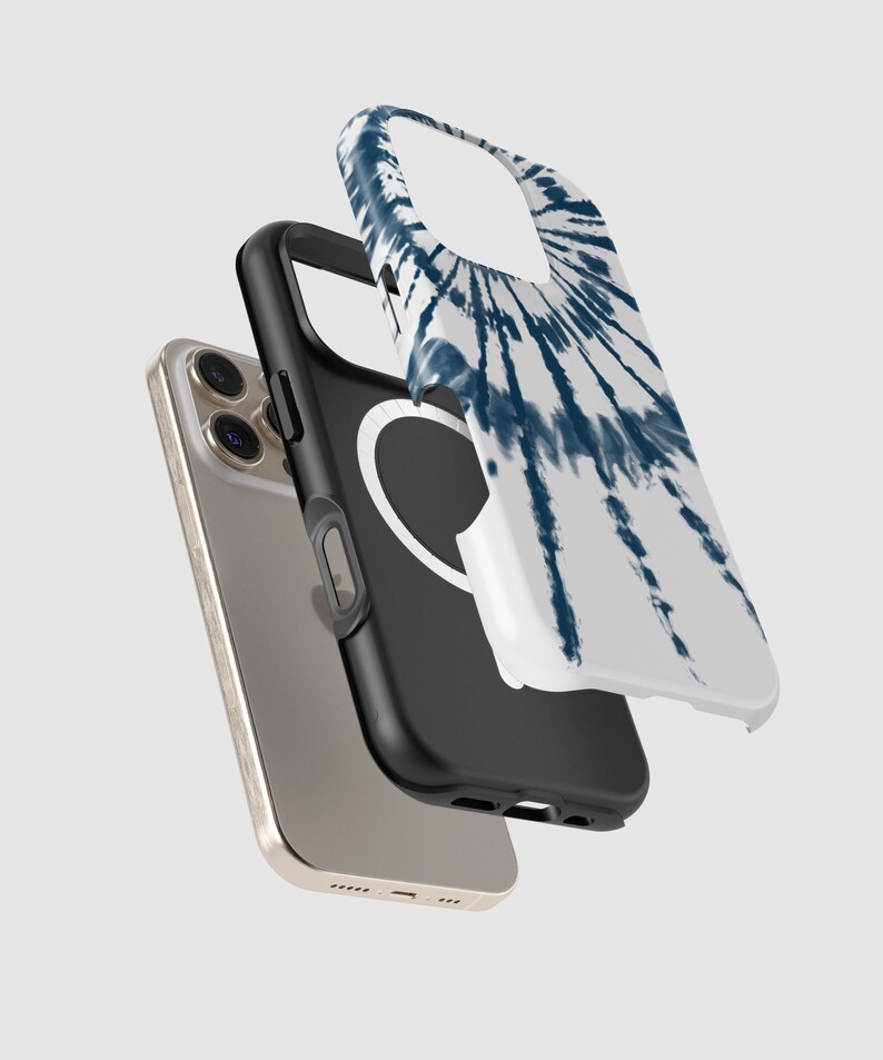 Tie Dye Phone Case Boho iPhone 13 pro 16 MagSafe 17e Mini 17 Pro Max iPhone 16e Case 14 Case Galaxy S26 SE C-TIDYBW image 8