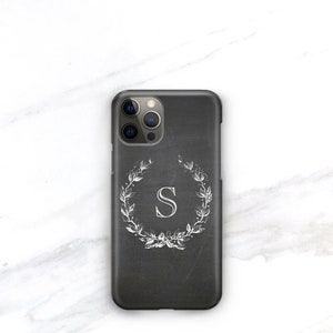 iPhone MagSafe Case Personalized Chalkboard Monogram iPhone 14 Pro Max 13 12 14 14 Plus Dark Academia Aesthetic CMG-CHALK image 4