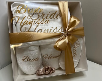 Geschenksets für Frauen – Brautbox – Brautgeschenkset – Pyjama-Set – Personalisierte Box – Wellness-Box