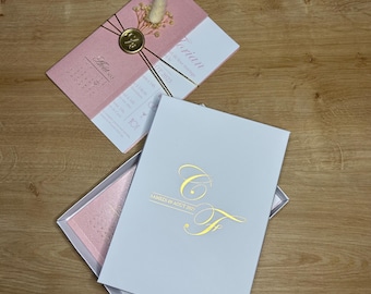 Wedding announcement - Announcement with box - Wedding stationery - Wedding invitations
