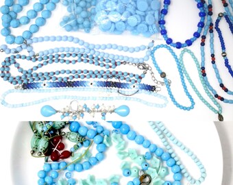 Mixed Vintage Beaded Necklaces and Bracelets with Czech Glass Beads