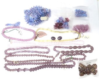 Vintage New Old Stock Czech Lavender Purple Glass Beads