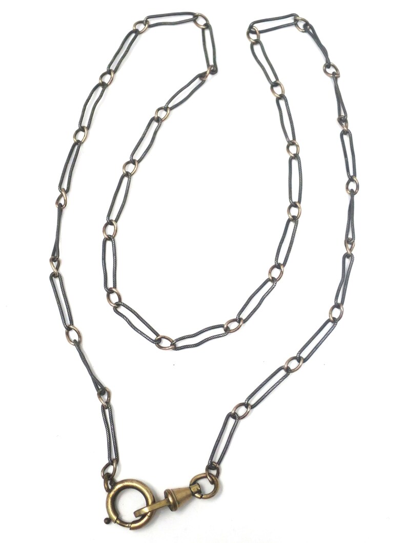 Antique Victorian Niello Pocket Watch Chain Necklace or Etsy