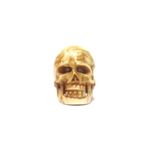 Vintage Carved Memento Mori Skull for Pendant