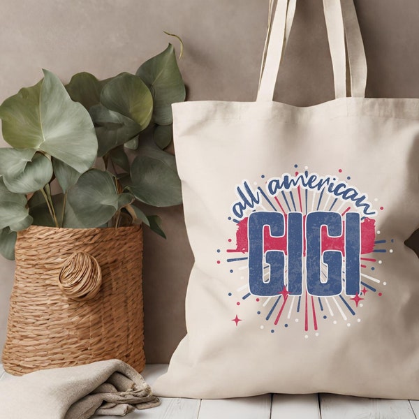 4th of July Gigi Tote Bag Patriotic Independence Day Gift Grandma 4th of July Tote Family Patriotic 4th of July Gammy Shirt 4th of July Gift