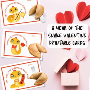 Snake Valentine Cards | Printable Year of the Snake Card Boy Valentine | Classroom Valentines | Digital Download | Kids Valentine Cards