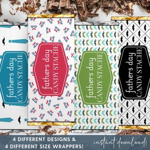 Happy Father's Day Candy Bar Wrapper, Instant Download, Mustache Themed Gift for Dad, Fun Printable Unique Stache Funny Party Favor Ideas