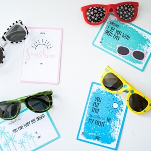 Sunglasses Valentine&#39;s Day Cards, Valentine&#39;s Day Party Favors, Sunglasses Favor for Kids Cute Class Classroom Valentine | Instant Download