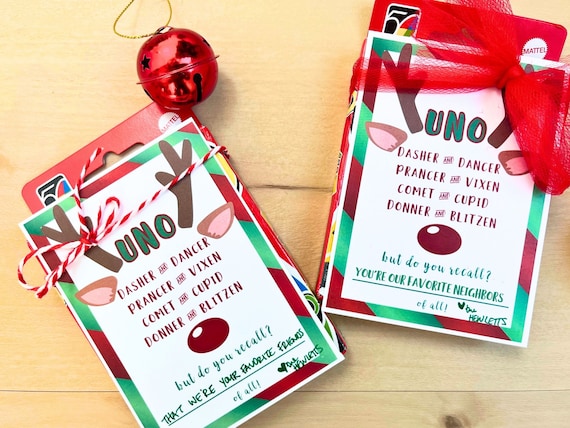 Christmas Neighbor Gift Printable for Cards Holiday Games Christmas Classroom Client Gifts Christmas Party Games Gift for Students Party