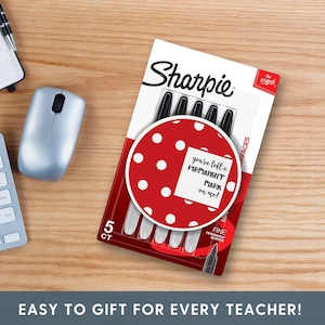 Teacher Appreciation Gift Tags: Marker Theme, Printable Thank You (PDF Download
