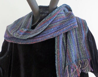 SCARF. Handwoven silk,mohair,wool,rayon,soft,warm and luxurious