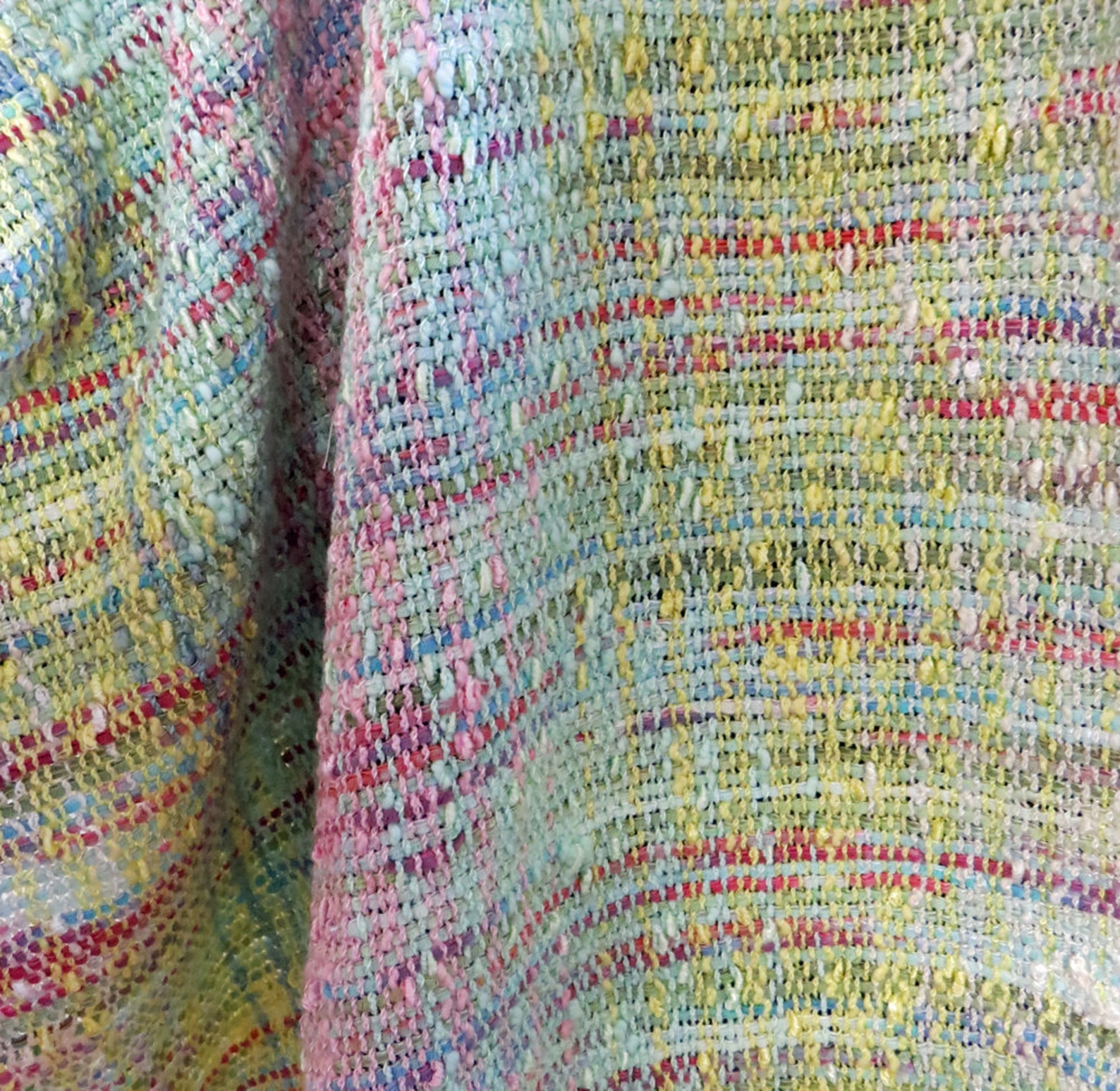 Ruana Handmade and Handwoven Woven With Ribbons. Pastels. - Etsy