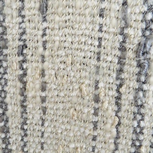 SCARF, Handwoven Cotton Rayon and Rayon Chenille,Narrow, Soft and Flowing,White and Grey image 3