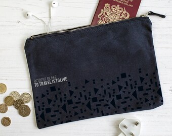 Portafoglio da viaggio personalizzato - Regali per uomo - Regali di viaggio - Regali di anniversario - Regali di compleanno per uomini - I migliori regali per gli uomini