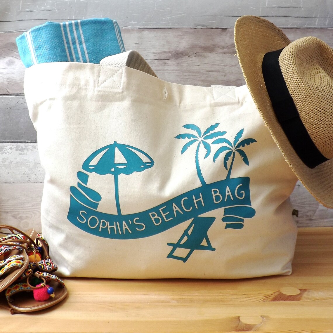 Bolso de playa personalizado Regalo para ella Bolsos de Etsy España