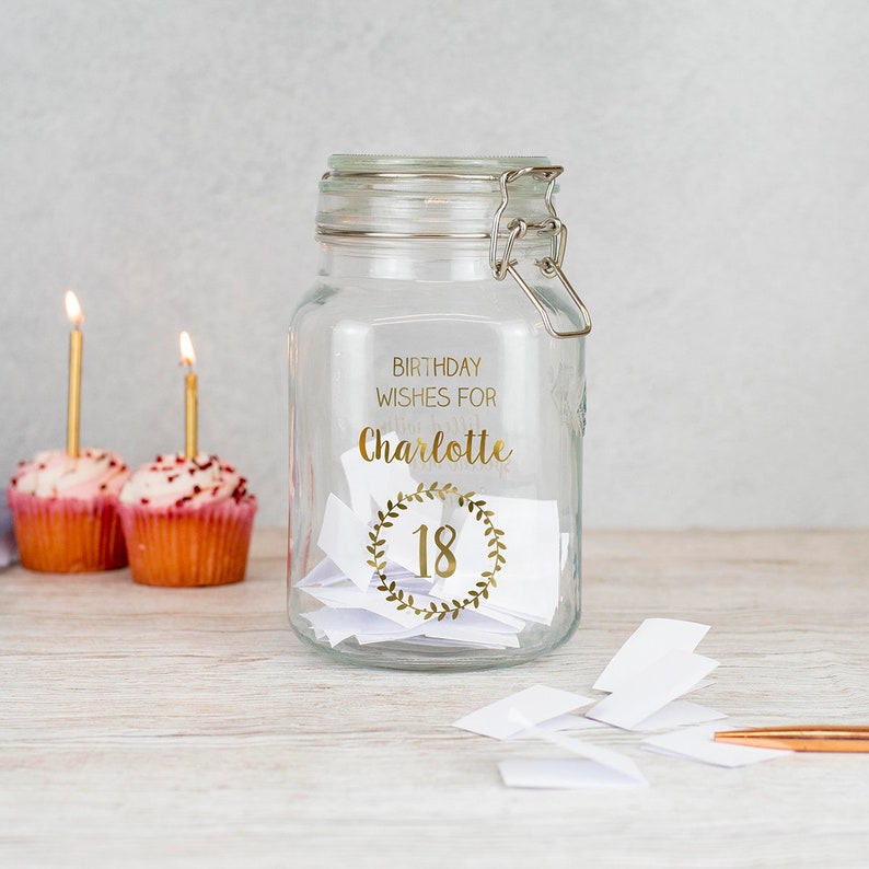Personalised Birthday Wish Jar for Him Bucket List Glass Jar Etsy UK