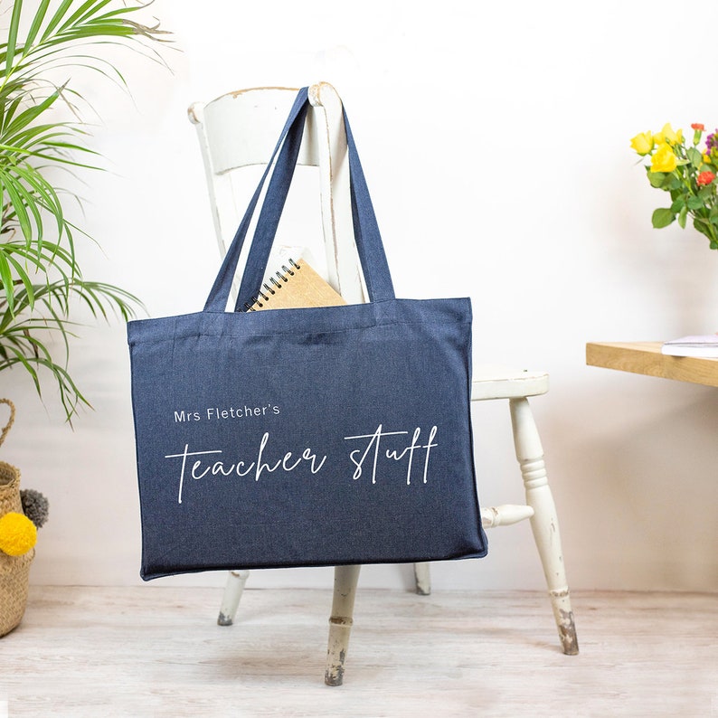 Personalised Teacher Thank You Bag Gift for Her Beach Bags Etsy