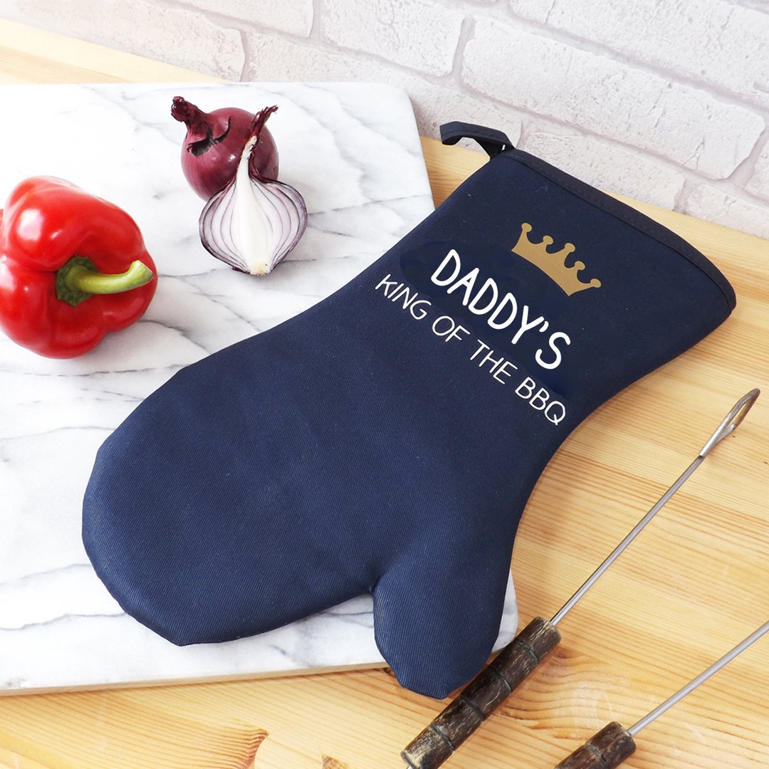 Personalised Oven Mitts for Dad BBQ Gloves Gift for Mum Etsy