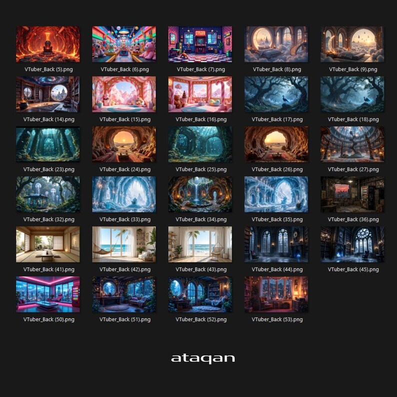 50x Streamer Background for Twitch, Vtuber, and Youtube Aesthetic Zoom ...