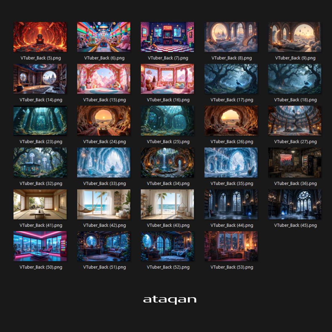 50x Streamer Background for Twitch, Vtuber, and Youtube Aesthetic Zoom ...