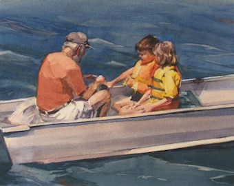 Pesca con el abuelo.