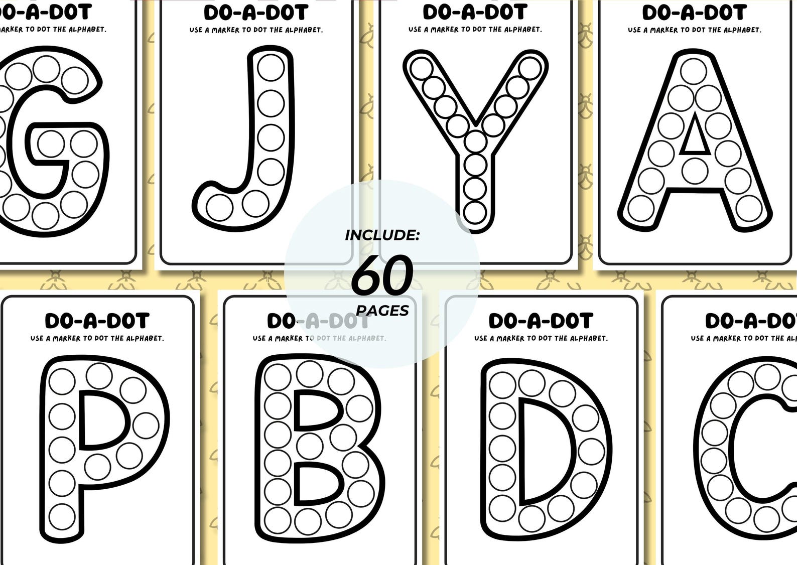 Alphabet Animal Fruits Object Dot Marker Worksheets Dot Marker ...