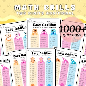 Maths Drill Addition 1000+ Equation Worksheets Printable Number 1 to 100 Practice Speed Counting For Kids Addition Homework Maths Worksheet