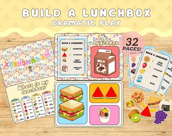 Bauen Sie eine Brotdose Pretend Play Vorschule druckbare beschäftigt Buch für Kindergarten Kleinkind Aktivität Vorschule Dramatisches Spiel Digitaler Download