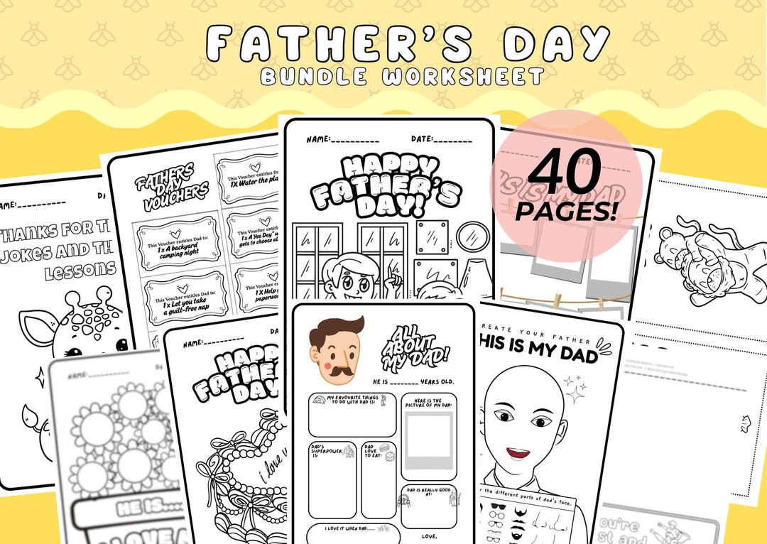 Father's Day Printable All About My Dad Fathers Day Gift Card for ...