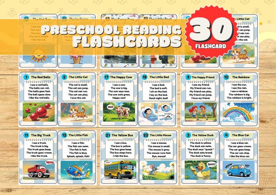 Kindergarten At Home Reading Worksheets Preschool Reading Materials Preschool Reading Flashcards For Kids Preschool Printable