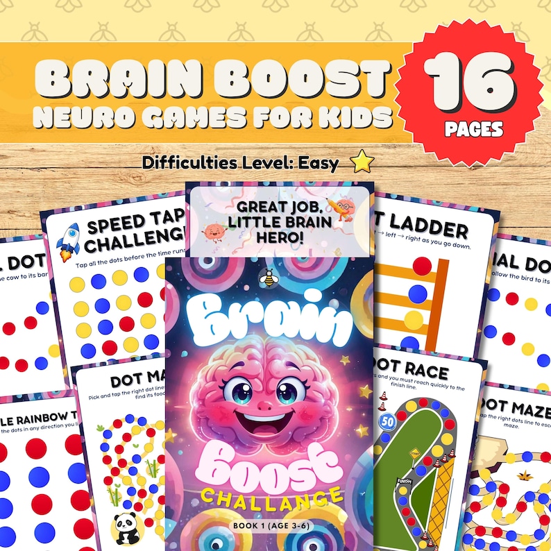 Neuro Games Fine Motor Activity for Kids Brain Games Book Brain ...