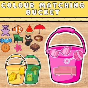Color Matching Activity For Kids, Montessori Materials For Homeschool Preschool Curriculum,Toddler Color Printables Digital Download
